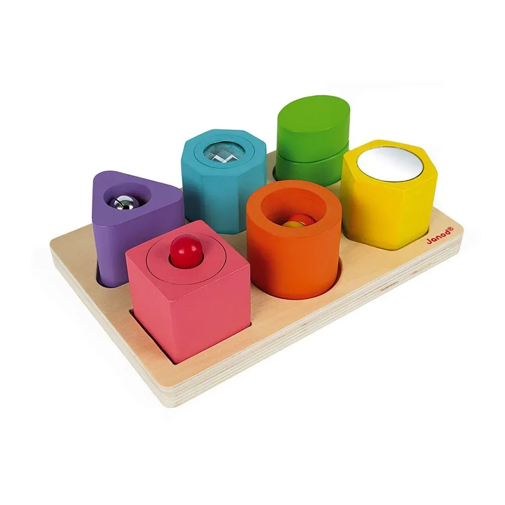 I Holzformen &-klänge-6-teiliges Puzzle von Janod – Schachtel