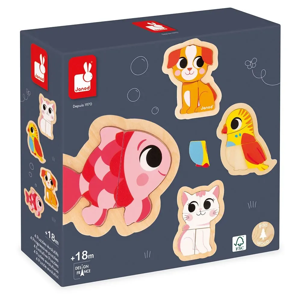 Janod 4 Puzzles Évolutifs Personnes de Janod – boîte