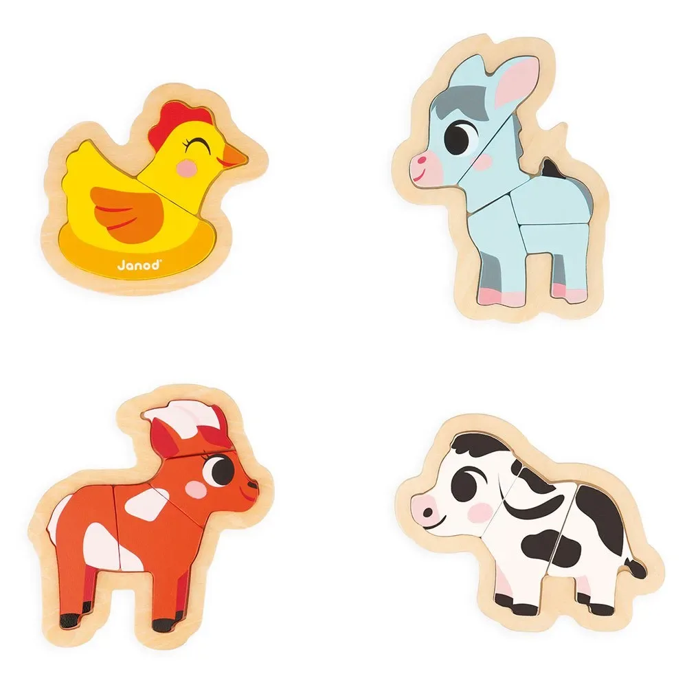 Janod 4 Evolutionaire Puzzelboerderij från Janod – kartong