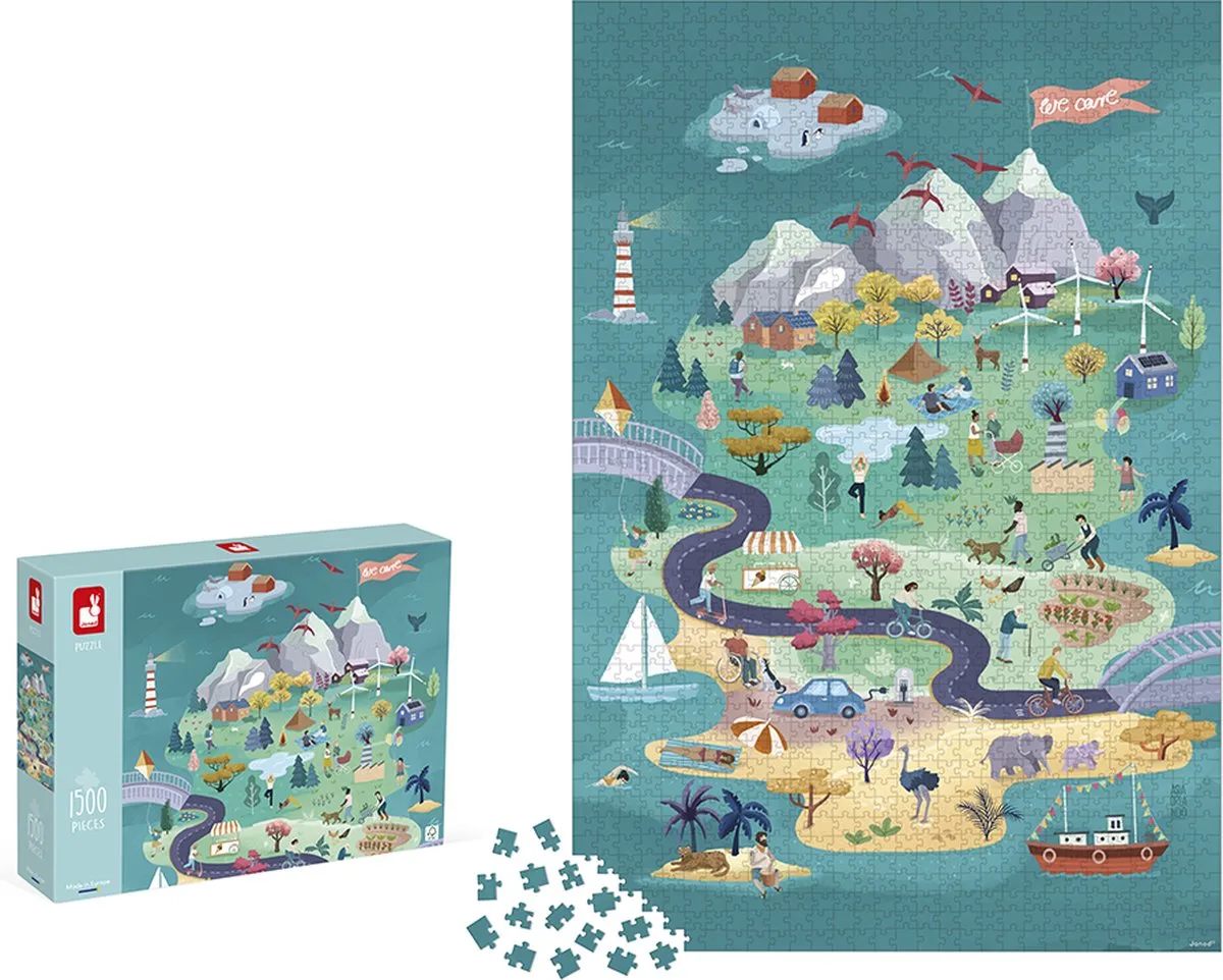 Kidult puzzel - 1500 Stukjes fra Janod, De Ontsnapping-udgave – æske
