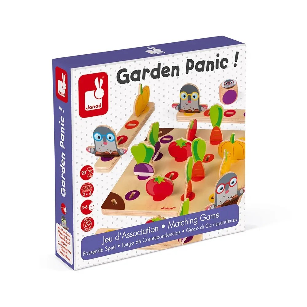 Jeu De Société Matching Garden Panic de Janod – boîte