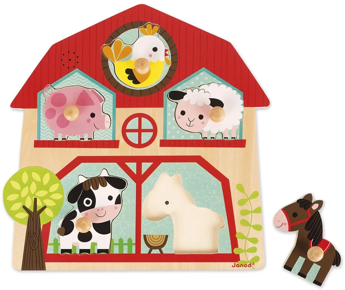 Muziekpuzzel - 5 Stukjes de Janod, édition De Vrienden Van De Boerderij – boîte