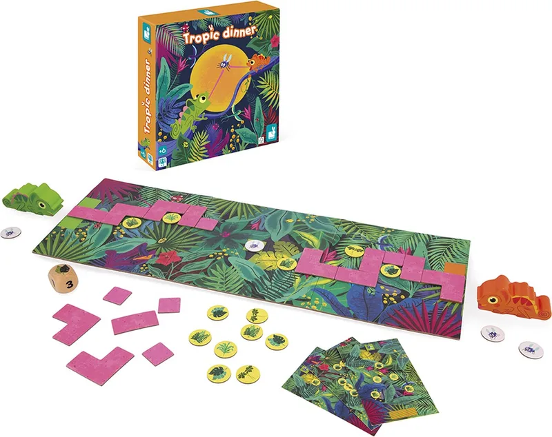 Spel - Tropic dinner bordspel van Janod, editie Meerkleurig – doos