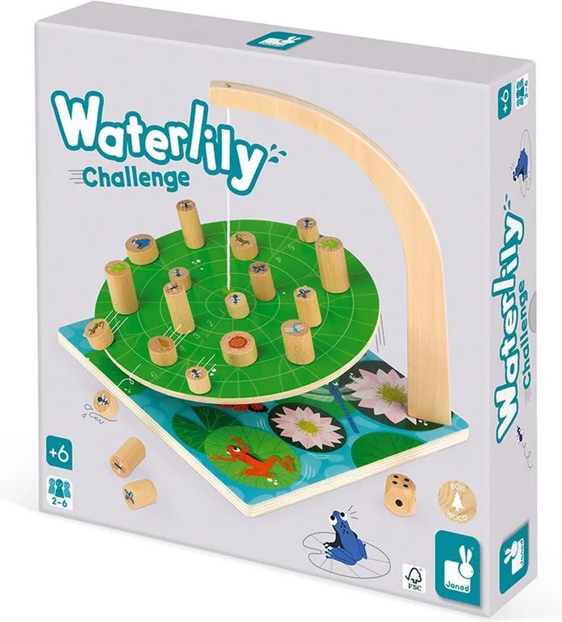 Spel - Waterlelie challenge - Dobbellen van Janod, editie Multi – doos