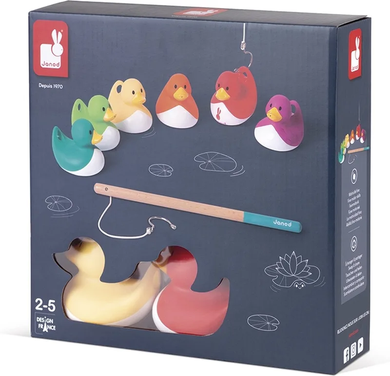 Vis spel - Eendjes met hengel van Janod – doos
