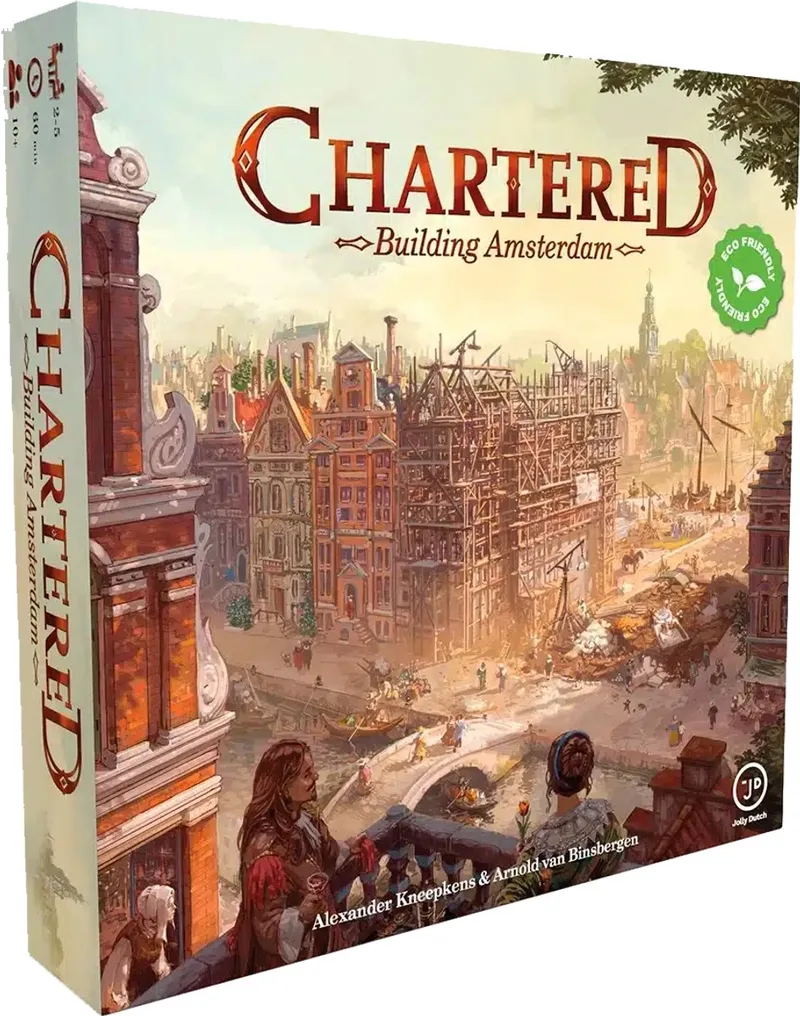 Chartered: Building Amsterdam - Bordspel voor 2-6 spelers - 10+ jaar van Jolly Dutch – doos
