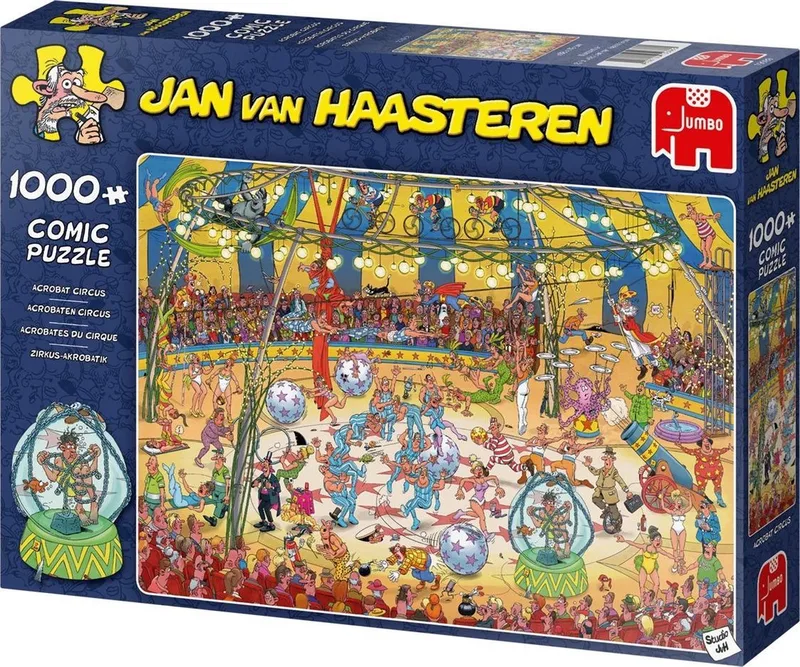 Acrobaten Circus puzzel - 1000 stukjes van Jumbo, editie Meerkleurig – doos