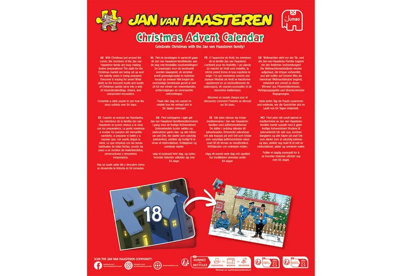 Adventskalender 2026 - 24 puzzels van 54 stukjes from Jumbo, Multicolour edition – box 5 of 5