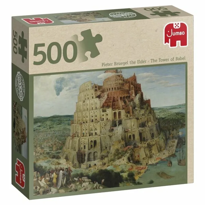 Breugel - Toren van Babel puzzel - 500 st. van Jumbo, editie Multi-coloured – doos