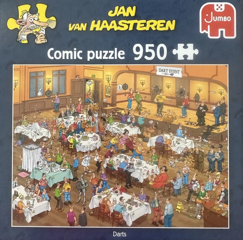 comic puzzle darts 950 stukjes jumbo puzzel van Jumbo, editie Meerkleurig – doos