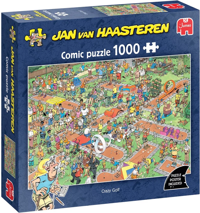 Crazy Golf - Jan van Haasteren - puzzel van 1000 stukjes from Jumbo, Multicolour edition – box