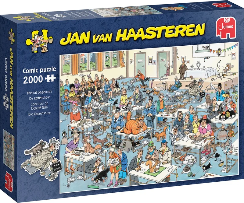 De Kattenshow - 2000 stukjes puzzel - Legpuzzel de Jumbo, édition Multicolore – boîte