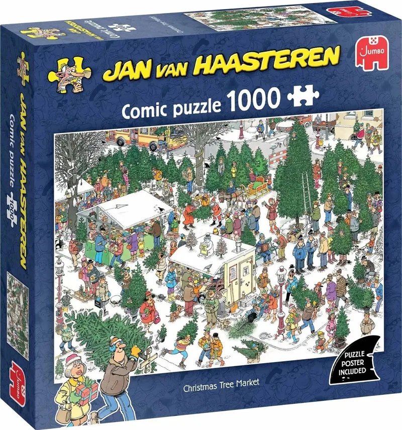 De Kerstbomenmarkt Puzzel 1000 Stukjes van Jumbo, editie Meerkleurig – doos