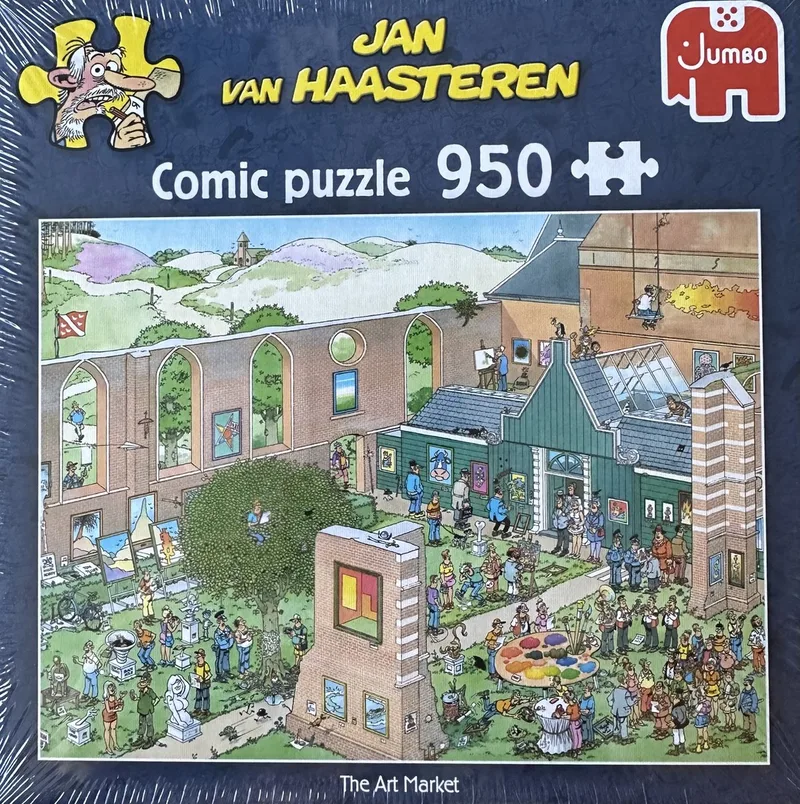 de kunstmarkt comic puzzle 950 stukjes jumbo puzzel The art market de Jumbo, édition Multicolore – boîte