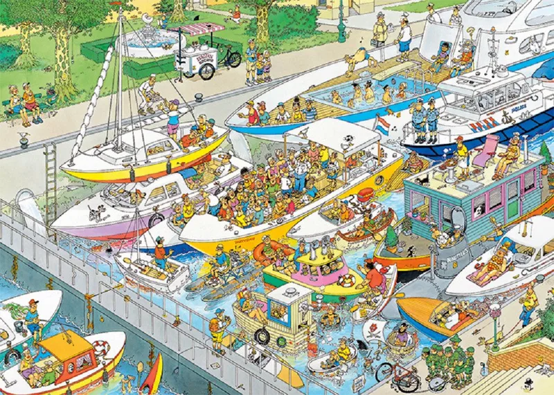 De Sluizen - 1000 stukjes puzzel - Legpuzzel von Jumbo, Ausgabe Mehrfarbig – Schachtel 2 von 3