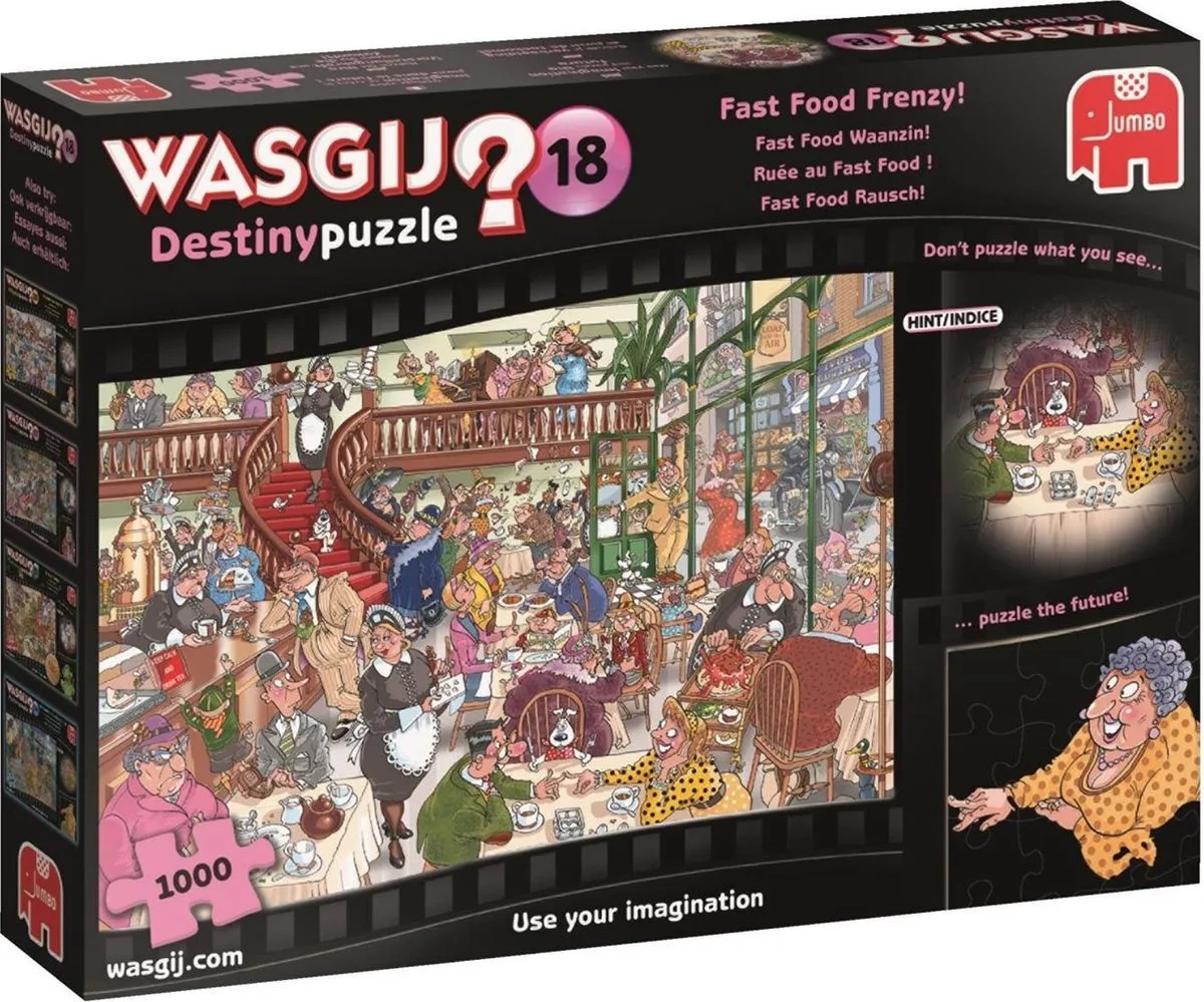 Destiny 18 Fast Food Waanzin puzzel - 1000 stukjes de Jumbo, édition Multicolore – boîte
