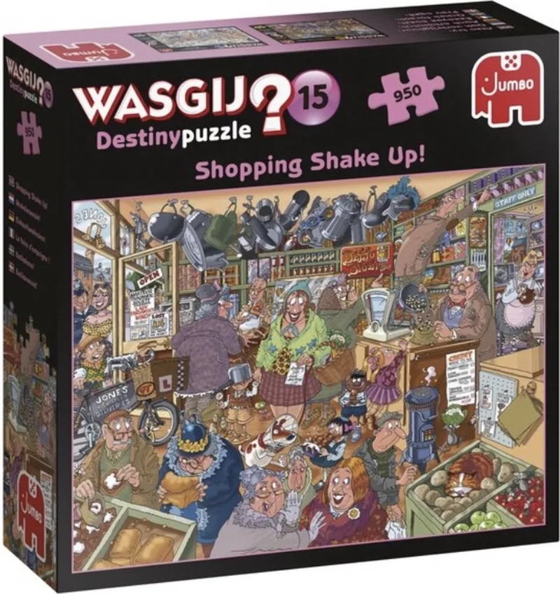 Destiny Puzzel 15 - Shopping Shake Up! - Legpuzzel - 950 stukjes van Jumbo, editie Meerkleurig – doos