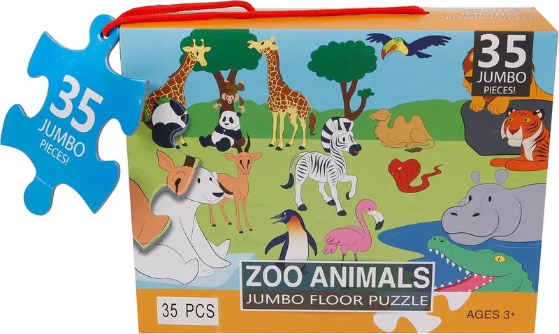 dierenpuzzel Dierenpark 35 stukjes 60x44cm from Jumbo, Multicolour edition – box