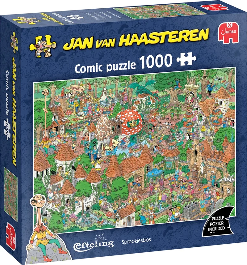 Efteling - Sprookjesbos - 1000 stukjes puzzel - Legpuzzel volwassenen de Jumbo, édition Multicolore – boîte