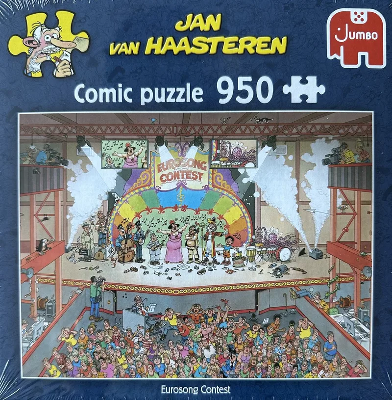 Eurosong contest Jan van Haasteren comic puzzle 950 stukjes jumbo puzzel Eurovisie Songfestival from Jumbo, Multicolour edition – box