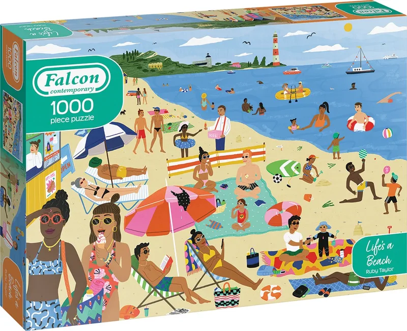 Falcon Contemporary Life's a Beach 1000 stukjes van Jumbo, editie Meerkleurig – doos
