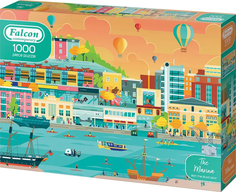 Falcon Contemporary The Marina 1000 pieces from Jumbo, Multicolour edition – box