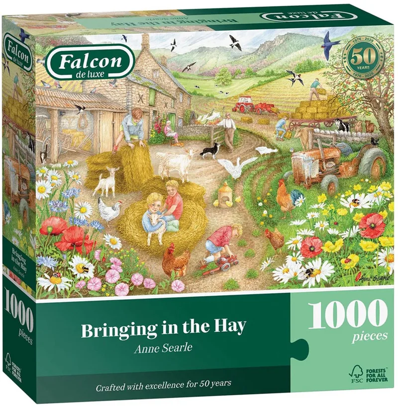 Falcon puzzel - Bringing in the Hay 1000 stukjes - educatief speelgoed. von Jumbo, Ausgabe Mehrfarbig – Schachtel