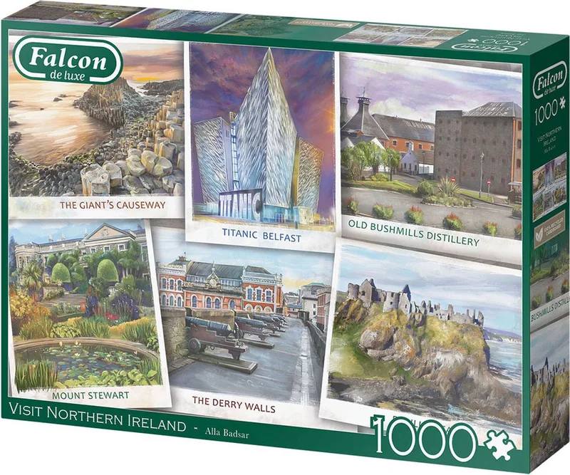 Falcon - Visit Northern Ireland - 1000 stukjes van Jumbo, editie Meerkleurig – doos