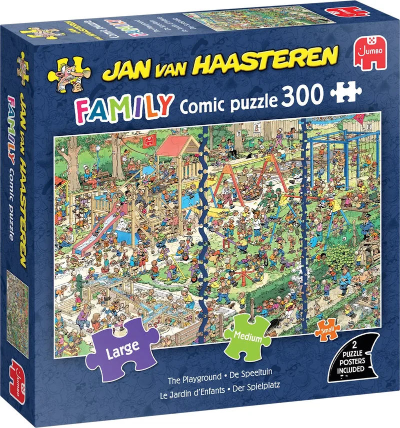 Family 1 - De Speeltuin - 300 stukjes puzzel de Jumbo, édition Multicolore – boîte