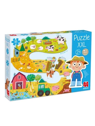 Goula Puzzle XXL Farm Animals - 18 pcs. 2D Puzzels de Jumbo – boîte 1 sur 2