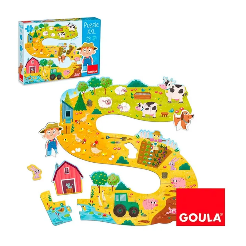 Goula Puzzle XXL Farm Animals - 18 pcs. 2D Puzzels de Jumbo – boîte 2 sur 2
