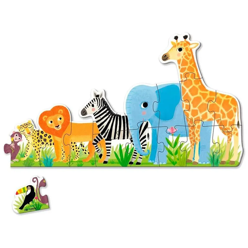 Goula Puzzle XXL Jungle from Small to Large - 16 pcs. 2D Puzzels von Jumbo – Schachtel 2 von 3