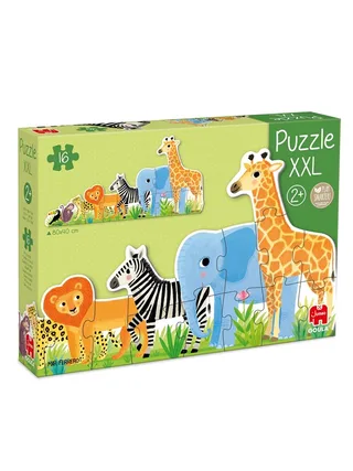 Goula Puzzle XXL Jungle from Small to Large - 16 pcs. 2D Puzzels von Jumbo – Schachtel 1 von 3
