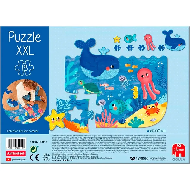 Goula Puzzle XXL Ocean - 18 pcs. 2D Puzzels van Jumbo – doos 3 van 3