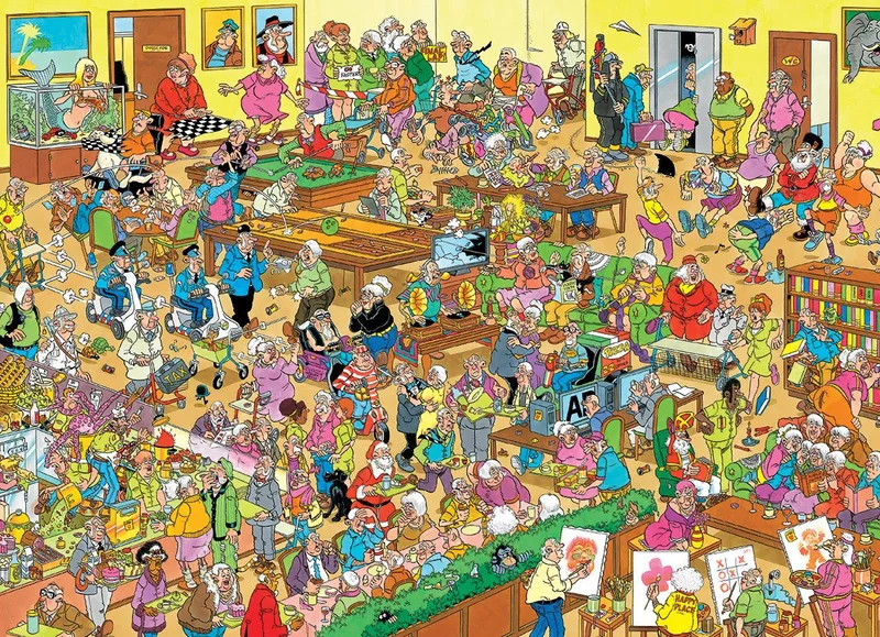 Het Bejaardentehuis - 1000 stukjes puzzel - Legpuzzel de Jumbo, édition Multicolore – boîte 2 sur 2