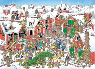 Het dorp van de Kerstman - 1000 stukjes - Legpuzzel van Jumbo, editie Meerkleurig – doos 2 van 4