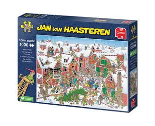 Het dorp van de Kerstman - 1000 stukjes - Legpuzzel van Jumbo, editie Meerkleurig – doos 3 van 4