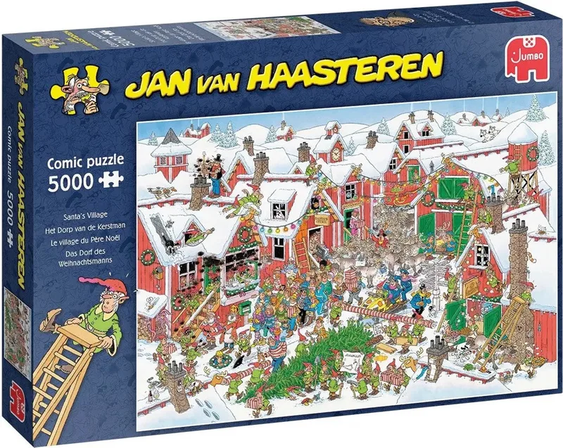 Het dorp van de Kerstman - 5000 stukjes - Legpuzzel van Jumbo, editie Meerkleurig – doos