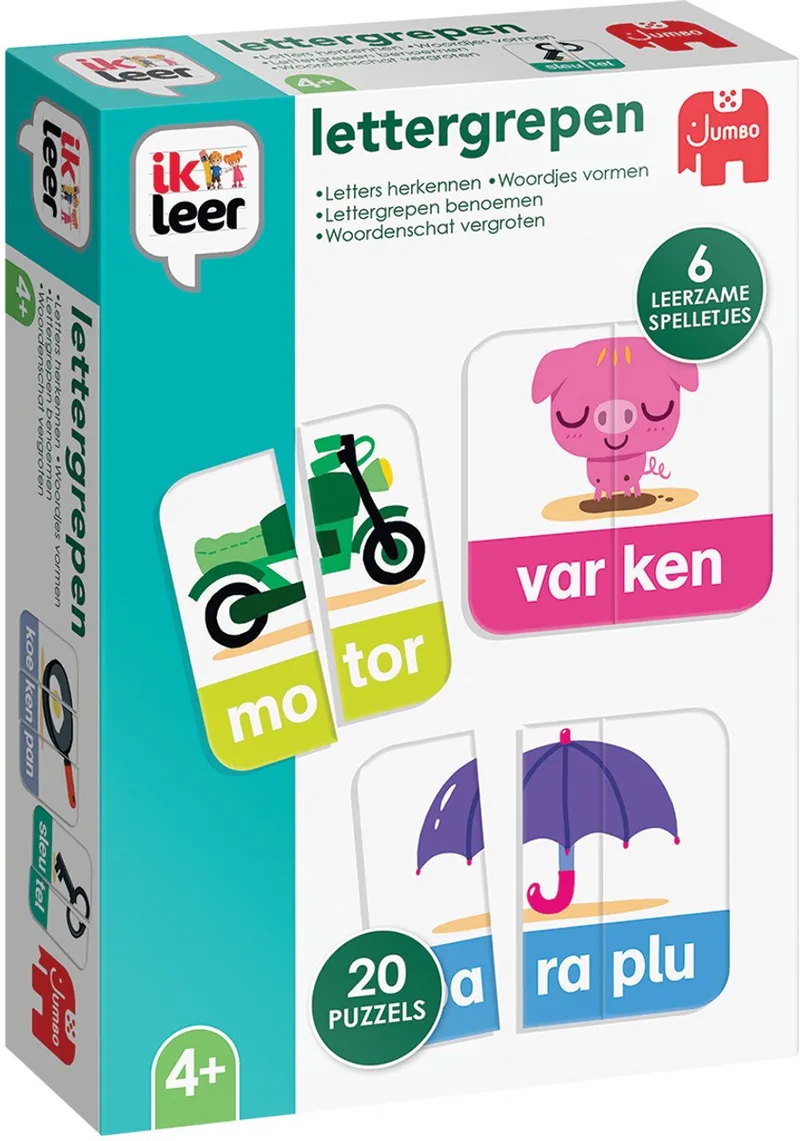 Ik Leer - Lettergrepen, 4Y+ from Jumbo, Multicolor edition – box