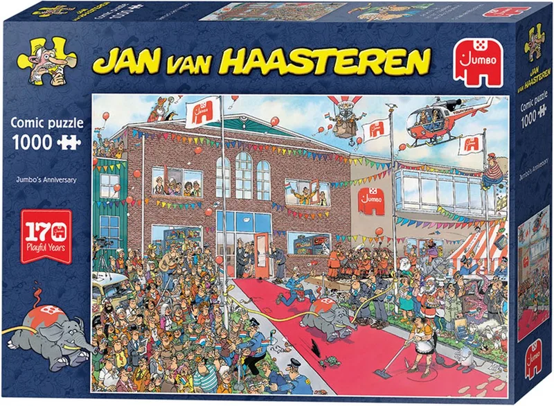Jan van Haasteren - 170 Jaar Jumbo Jubileum - Puzzel - 1000 stukjes van Jumbo, editie Meerkleurig – doos