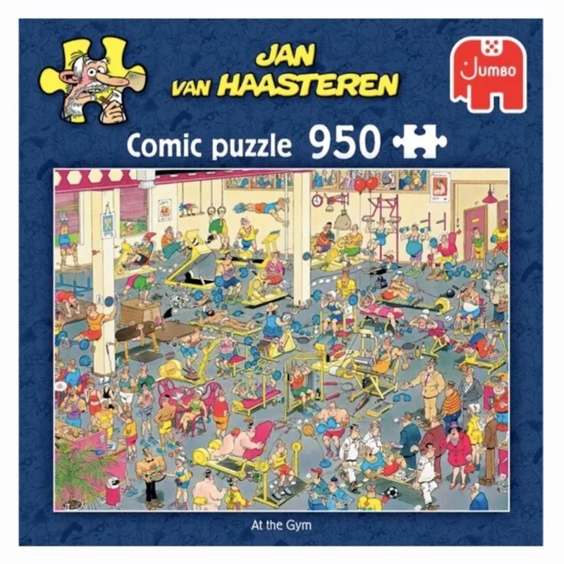 Jan van Haasteren - In het Fitnesscentrum - 950 stukjes - Legpuzzel von Jumbo, Ausgabe Mehrfarbig – Schachtel