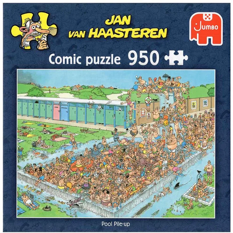 Jan van Haasteren - Pool Pile up - Bomvol Bad - Legpuzzel - 950 stukjes from Jumbo, Multicolour edition – box