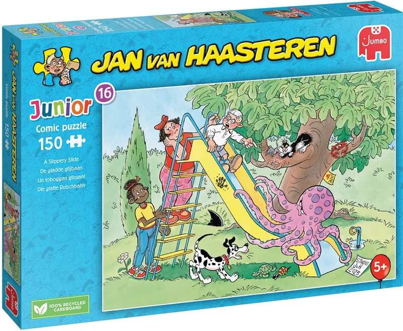 Junior - De Gladde Glijbaan - Puzzel 150 Stukjes van Jumbo, editie Meerkleurig – doos