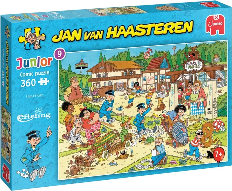 Junior - Max & Moritz Efteling - 360 stukjes - Kinderpuzzel van Jumbo, editie Meerkleurig – doos
