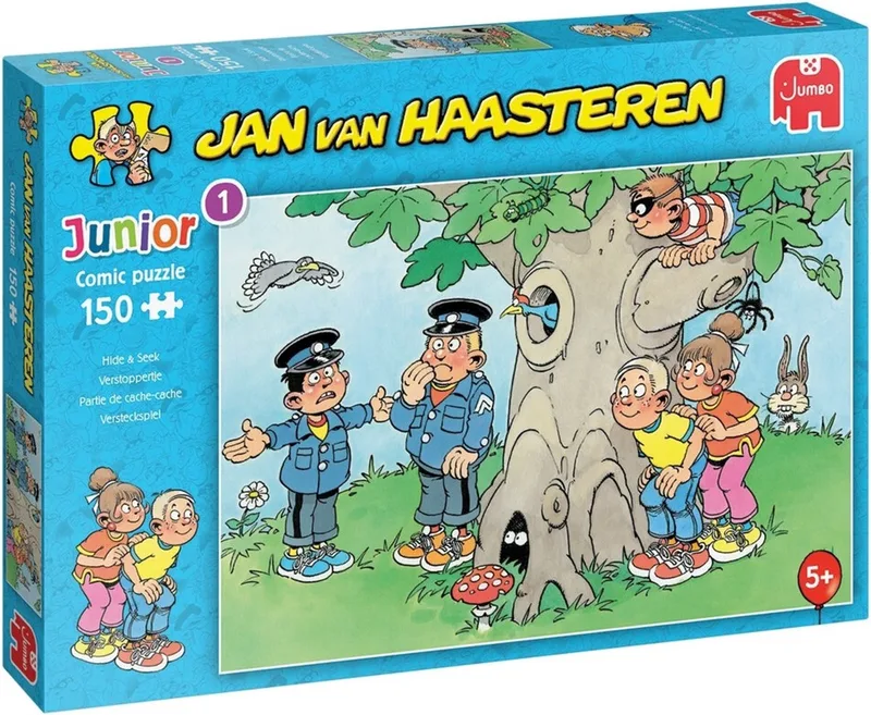 Junior - Verstoppertje - 150 stukjes puzzel - Kinderpuzzel de Jumbo, édition Multicolore – boîte 1 sur 2