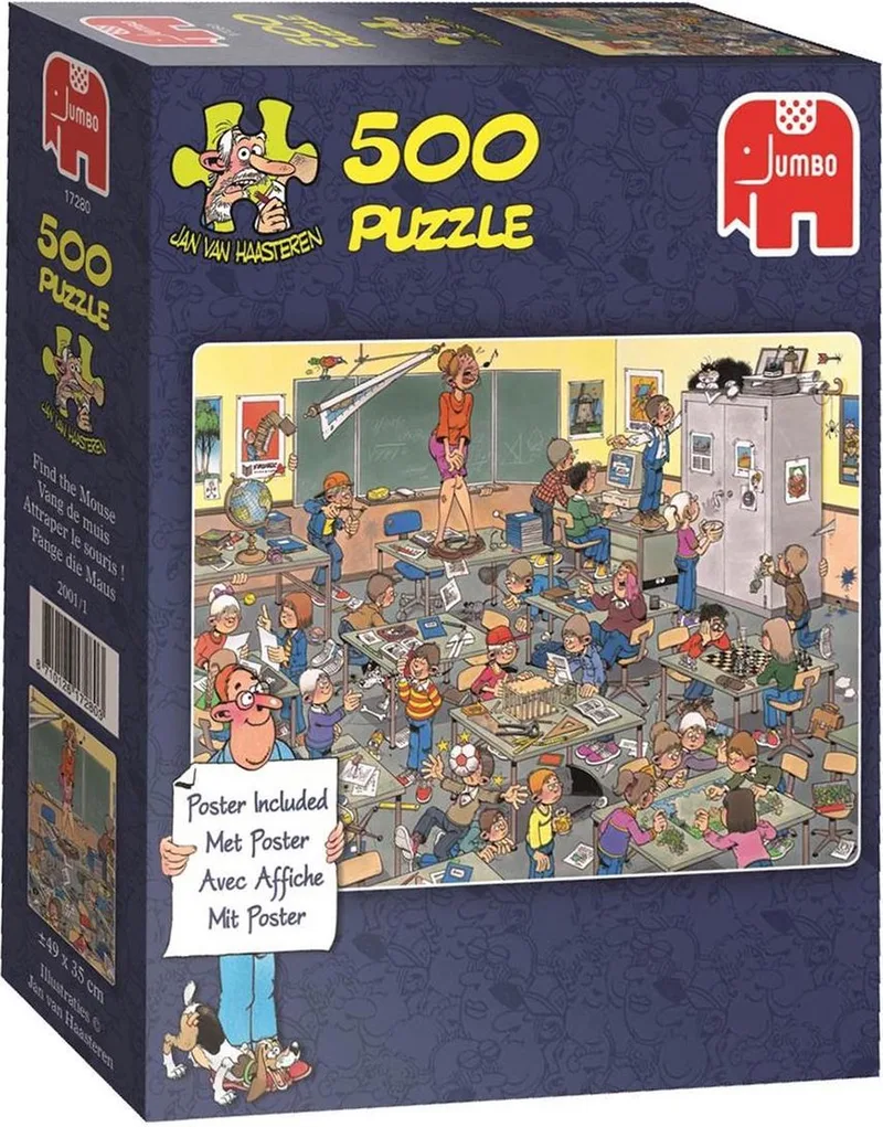 JvH 500 pc Find The Mouse from Jumbo, Diverse kleuren edition – box