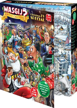 Kerstmis Adventskalender 2026 - Kerstmis tv-special - 24 puzzels met 54 stukjes - Aftelkalender - Advent Calender von Jumbo, Ausgabe Mehrfarbig – Schachtel 1 von 5