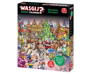 Kerstmis Adventskalender - Rendier-ravage! - 24 puzzels met 54 stukjes - Aftelkalender - Advent Calender van Jumbo, editie Meerkleurig – doos 3 van 5