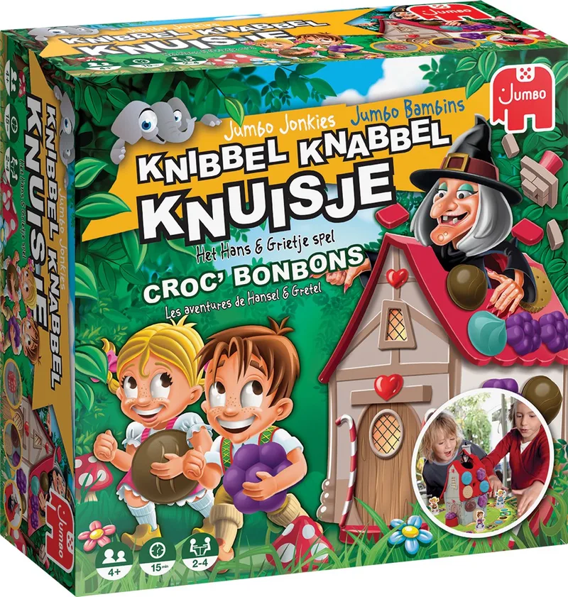Knibbel Knabbel Knuisje - Nederlands / Frans - Bordspel - vanaf 4 jaar - 2 tot 4 spelers fra Jumbo – æske