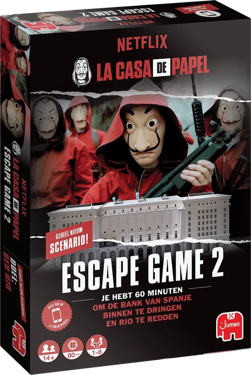 La Casa de Papel Escape Game 2 - Escape Room Bordspel fra Jumbo – æske